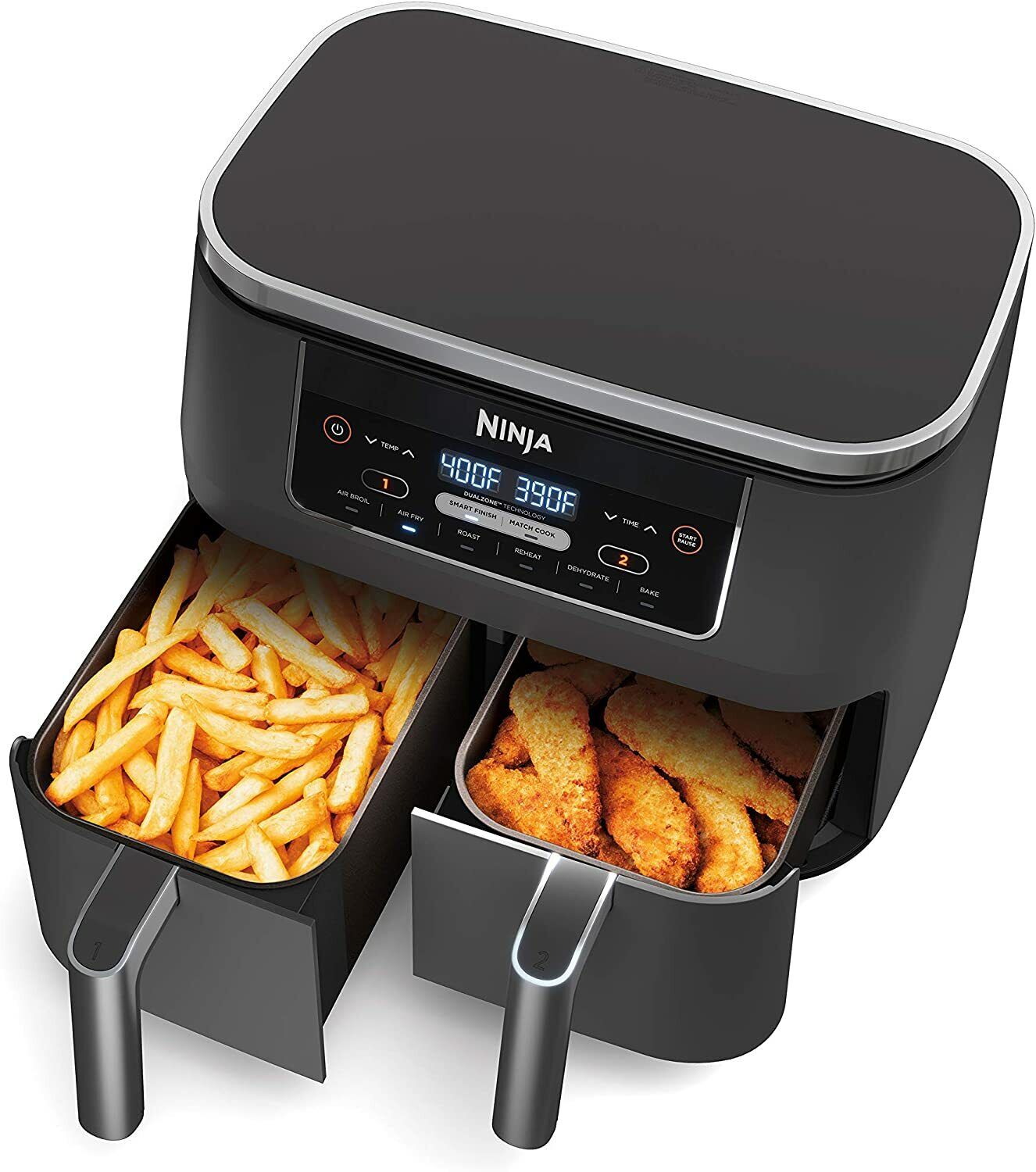 Ninja DZ201 Foodi 6-in-1 2-Basket Air Fryer DualZone Technology, 8-Quart DZ401 Ninja DZ201 Foodi 6-in-1 2-Basket Air Fryer DualZone Technology, 8-Quart DZ401