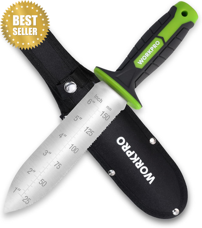 Hori Hori Garden Knife, 18Cm Stainless Steel Blade with Cutting Edge, Garden Too