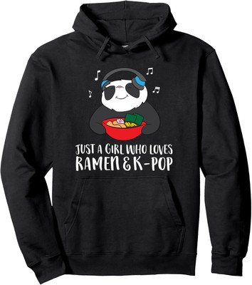 Just a Girl Who Loves Ramen And K-Pop Pullover Hoodie
