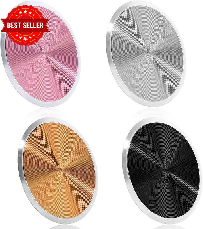4 Pcs Mount Metal Plates for Magnetic Phone Holder, Metal Plates Replacement Set