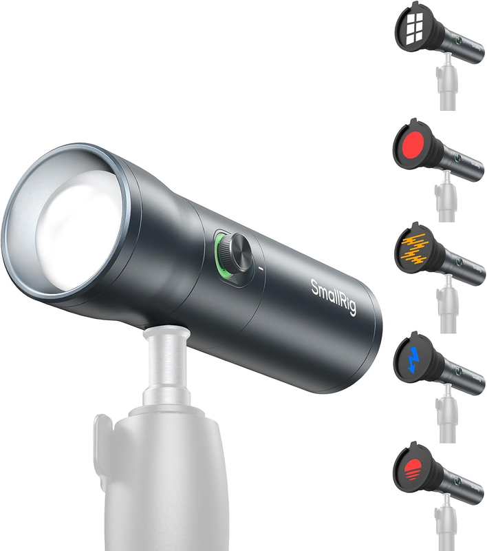 RGB LED Photography Flashlight, 7500mAh Aluminum Alloy Patterned Ambient light,