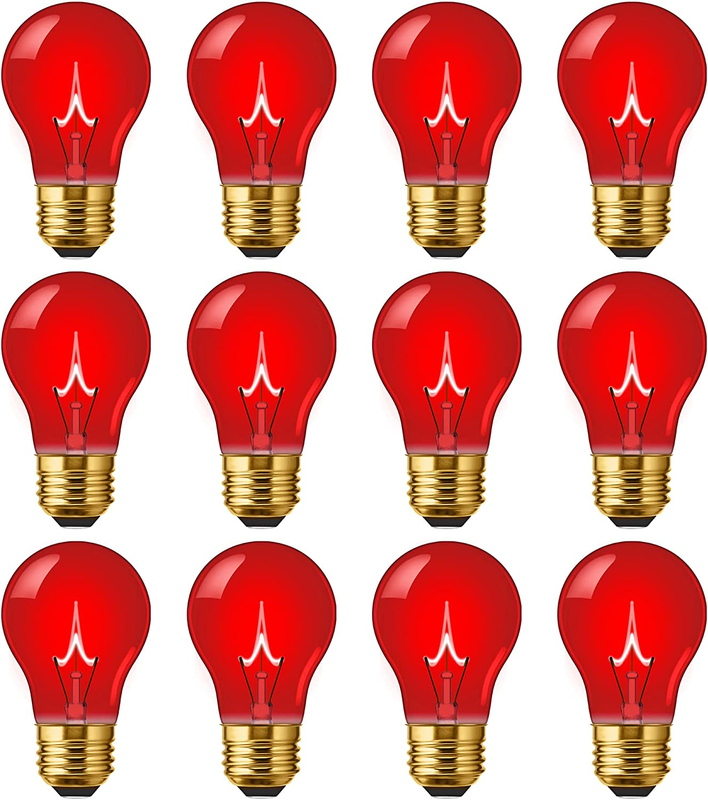 Red Light Bulbs, A15 Red Light Bulb, Red Light Bulbs for Sleep, E26 Porch Light,