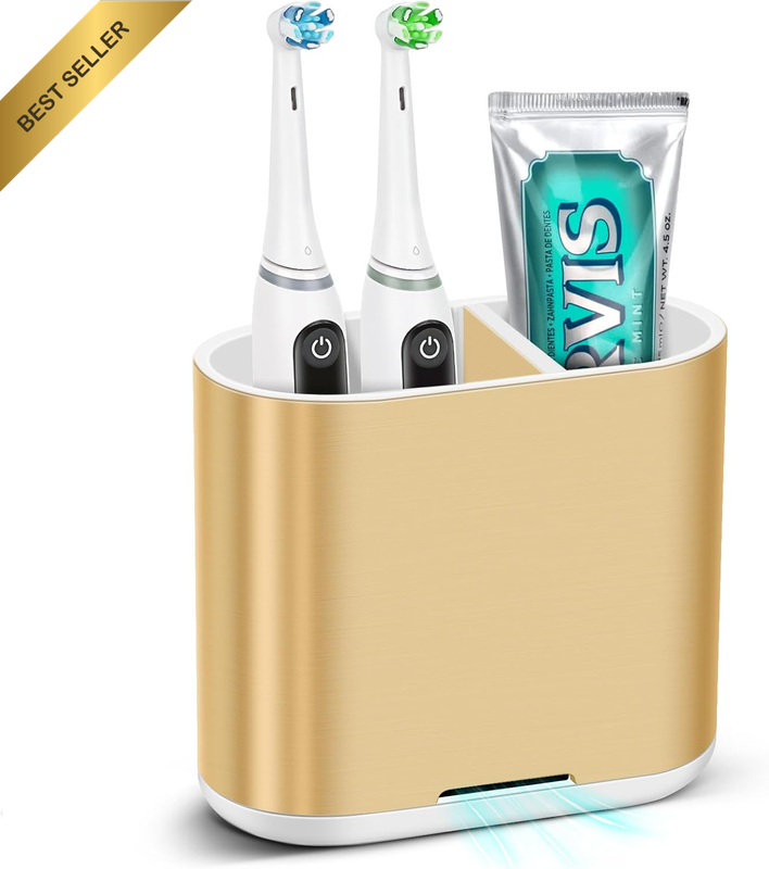 Toothbrush Holders for Bathroom Countertop, Electric Toothbrush and Toothpaste H