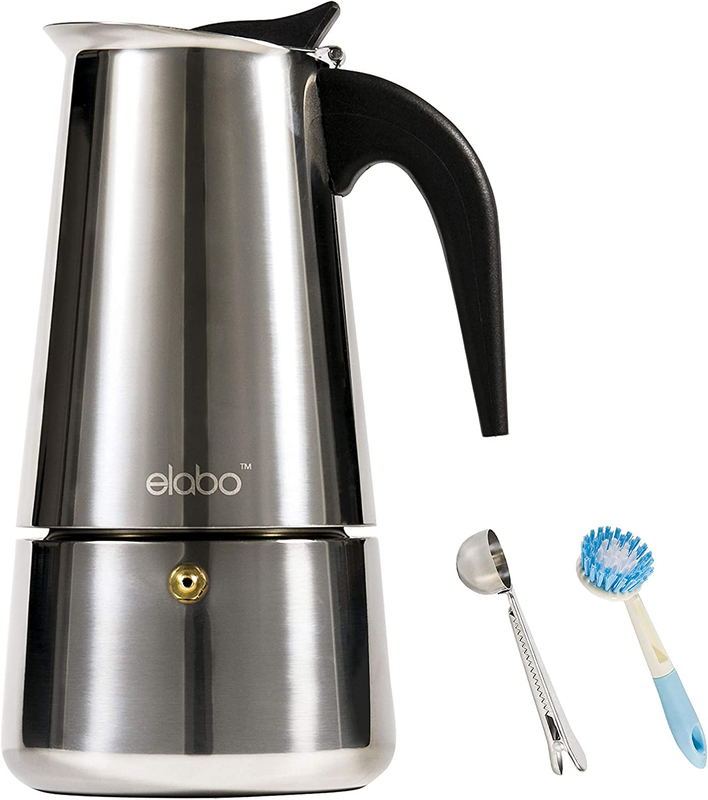 Stovetop Espreeso Machine and Moka Pot for Gas or Electric C