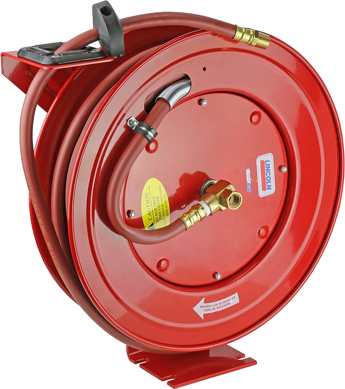 Air Water Retractable Hose Reel 1/2in NPT Fitting 5 Position