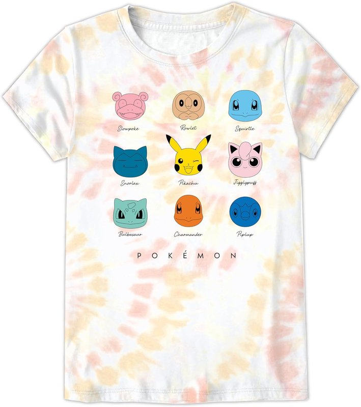 Girls Pokemon Tie-Dye Short Sleeve Character Graphic T-Shirt-Sizes 4-16