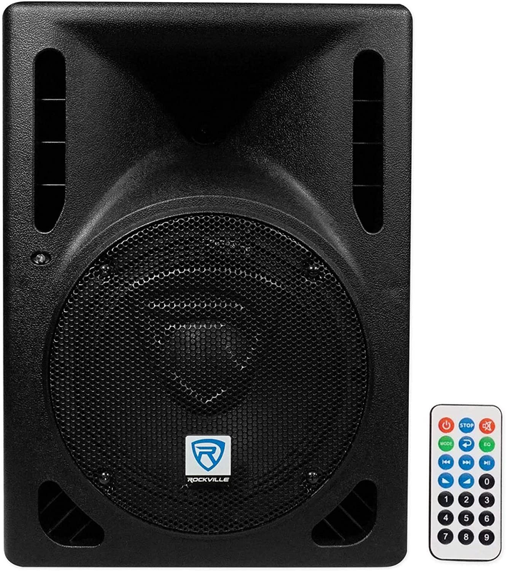 Rockville RPG8BT V2 8" Powered 400W DJ PA Speaker Bluetooth/Wireless/Remote/Eq,
