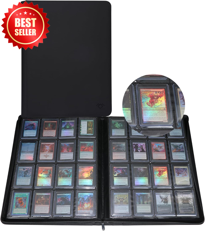 16 Pocket Toploader Card Binder Holds 640 Top Loaders 3x4