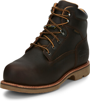 Pre-owned Chippewa Mens Serious Plus 6in Wp Met Guard Ct Pr Briar Oiled Leather Work Boots