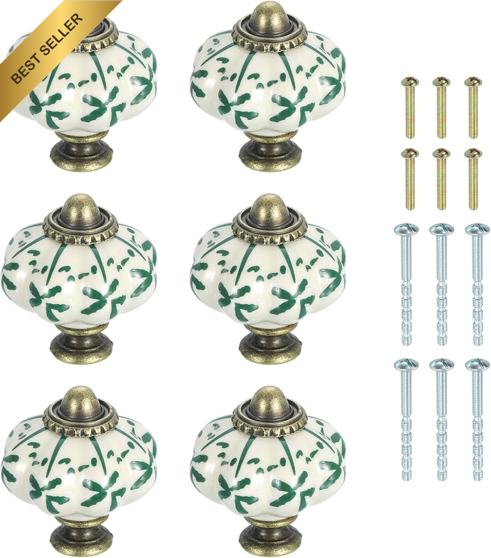 6Pcs Ceramic Knobs, 35Mm/1.38