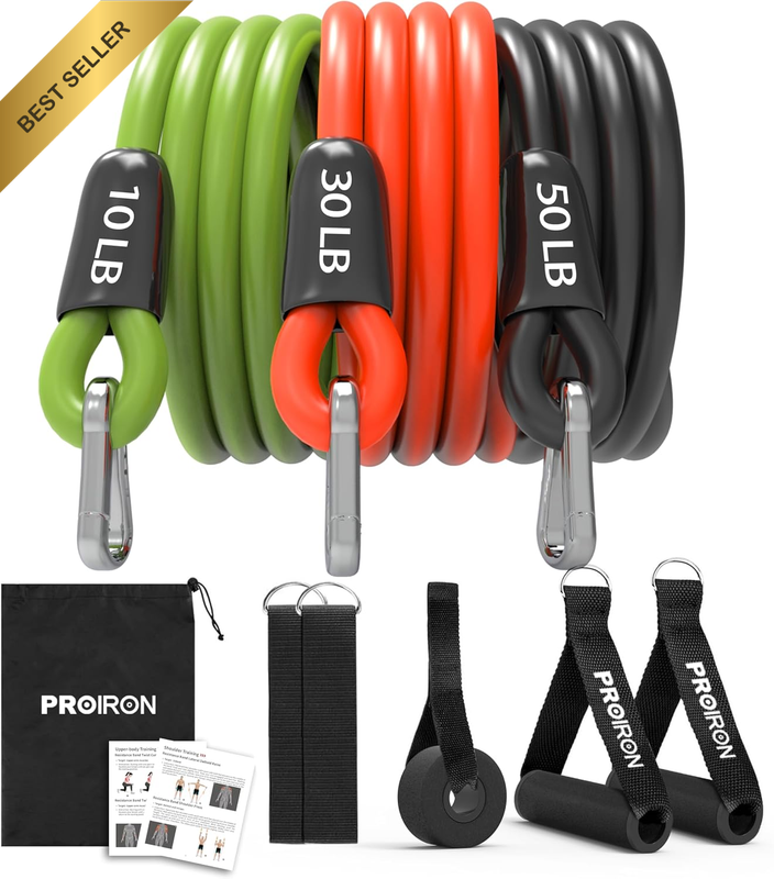 Resistance Bands Set 10/12 Pieces Anti-Snap Resistance Band Exercise with Handle
