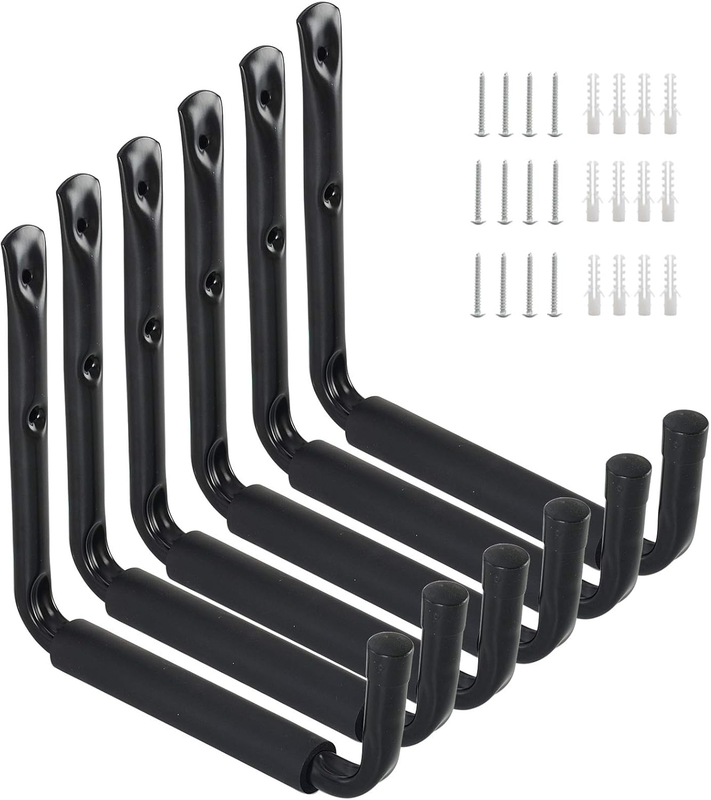 Heavy Duty Garage Storage Utility Hooks with 9''Jumbo Arm, Wall Mount Garage Han