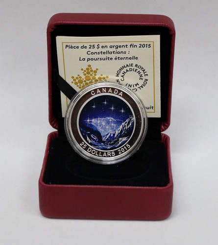 2015 Canada $25 Silver Star Charts The Eternal Pursuit .9999 Silver Coin OGP COA