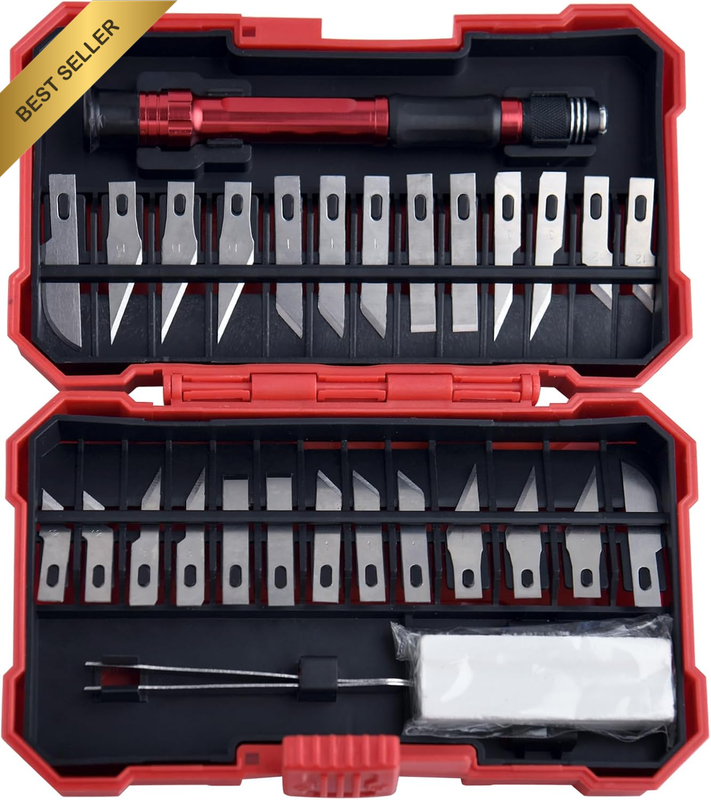 29PCS Exacto Knife Set Hobby Knife Cutter Knife Precision Cutter Hobby Knife Bla