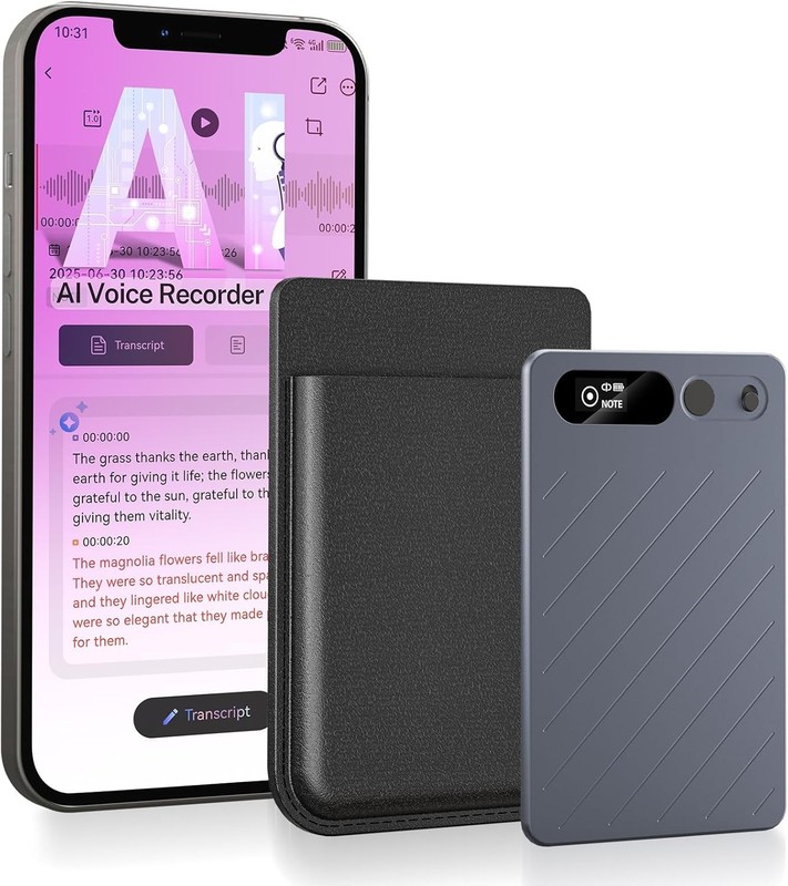 AI Voice Recorder with App Control, Advanced AI Technology, 64GB