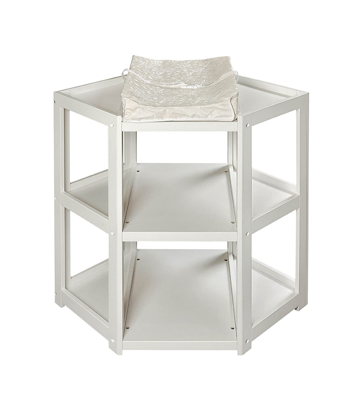 Corner Baby Changing Table With Contoured Pad