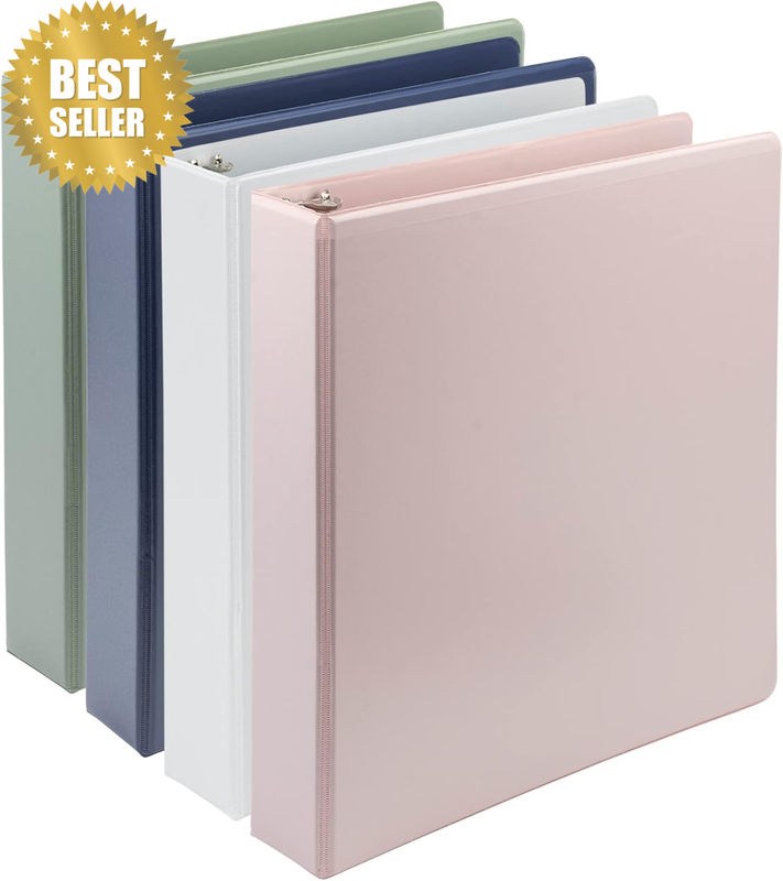 Earth'S Choice, 1.5-Inch Durable D-Ring View Binder 4 Pack, USDA Certified Bioba