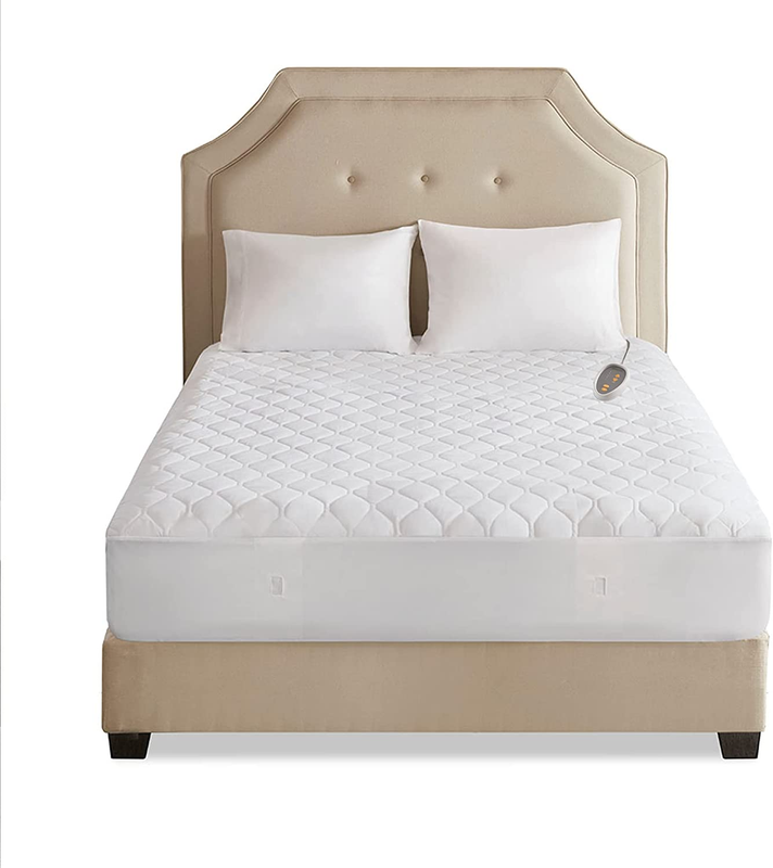 3M Scotchgard Heated Mattress Pad - Electric Bed Warmer with