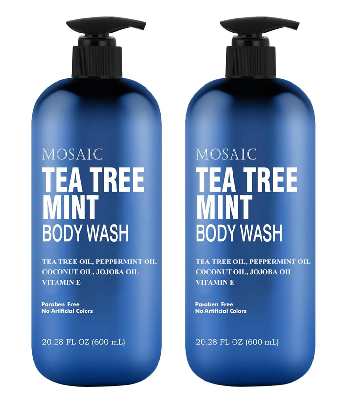 Tea Tree Mint Body Wash 20.2oz, Pack of 2, Men & Women