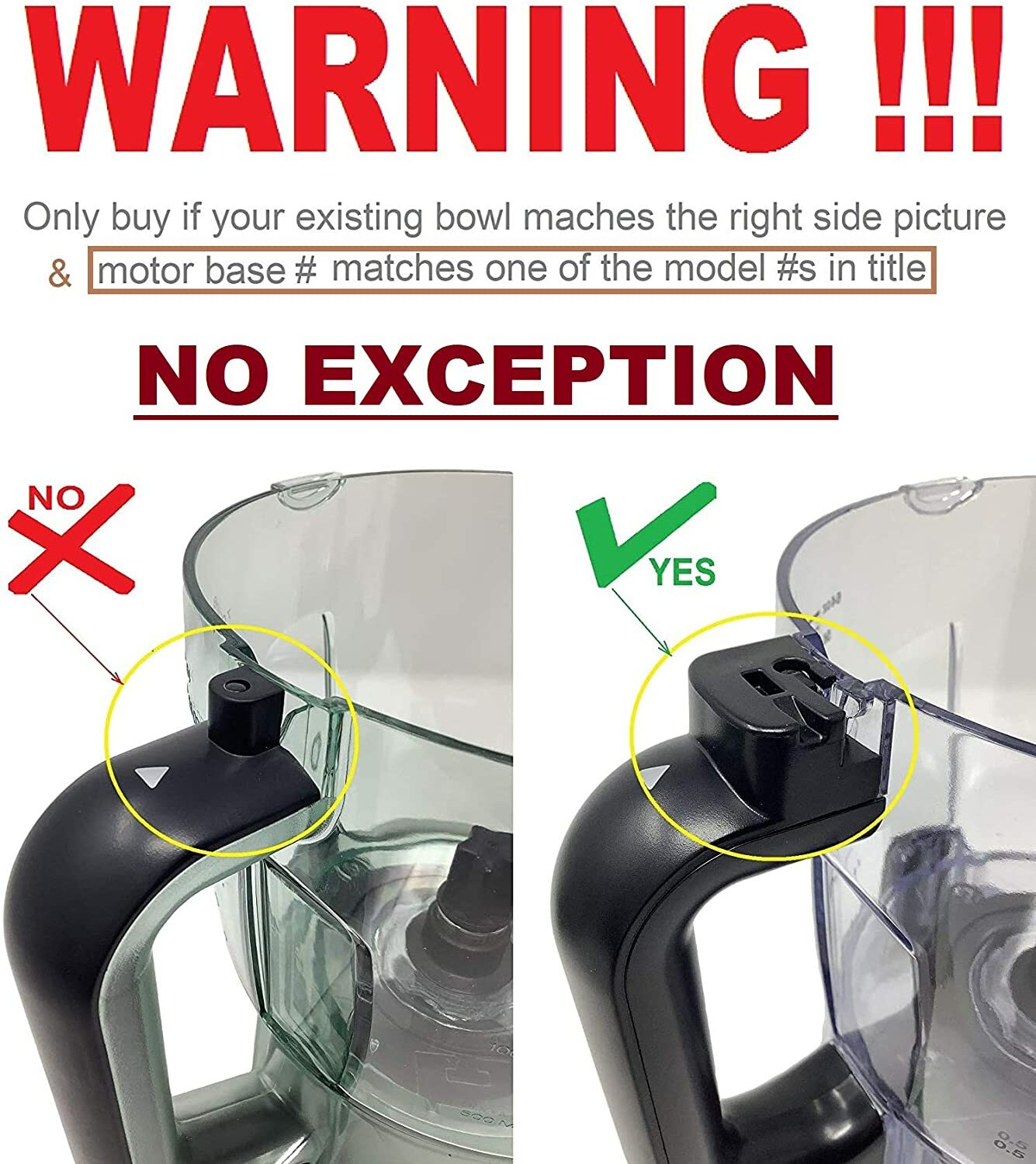 Ninja 64oz Processor Bowl (8Cup) for Auto-iQ BL642 BL680 BL681 BL682 BN801 BL910