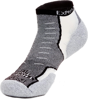 Thorlos Experia XCCU Thin Cushion Running Low Cut Socks, Black/Black, Medium