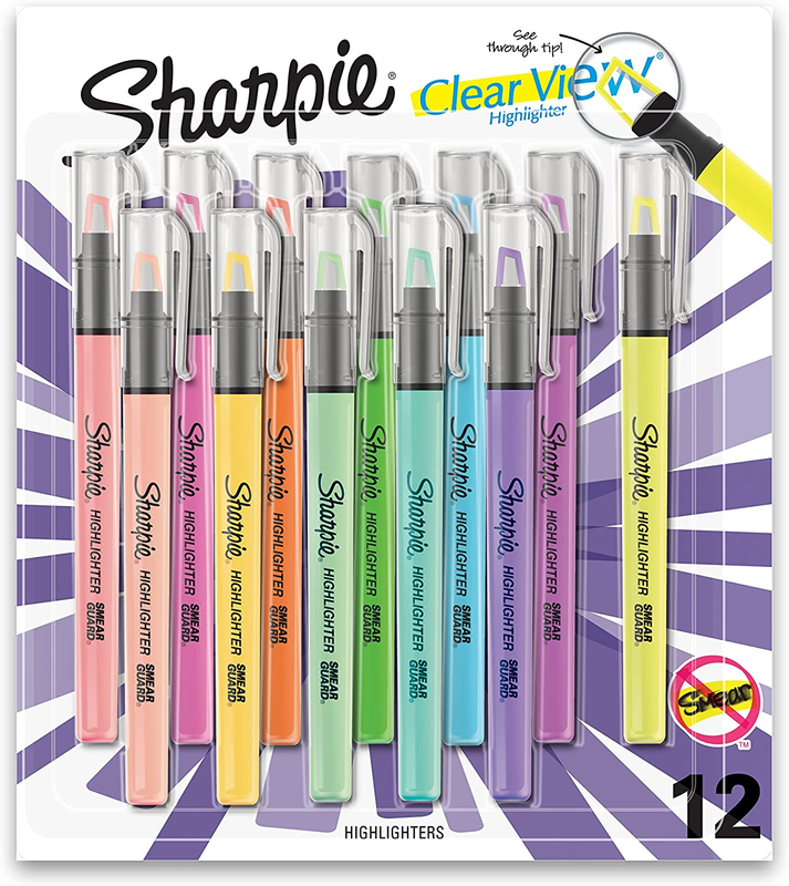 , Clear View Highlighter With See-through Chisel Tip, Stick Highlight