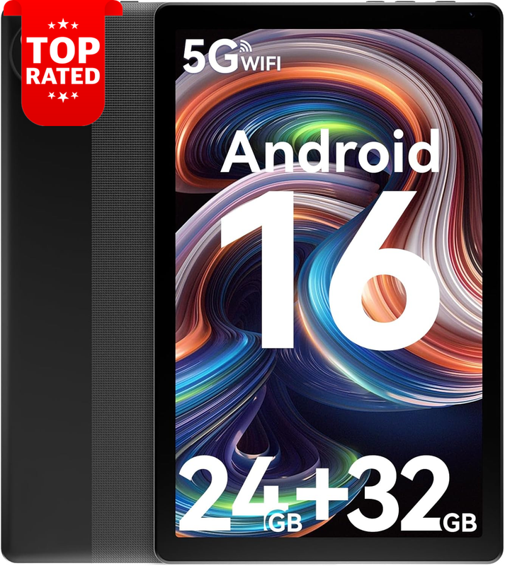 10.1 Inch Android Tablet 16GB RAM 32GB ROM 1TB Expandable Wifi 6 Black