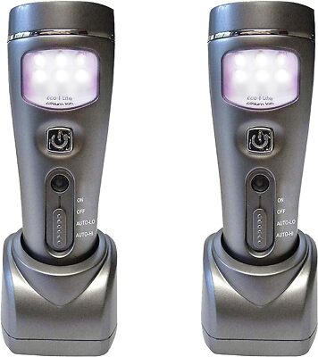 Capstone Lighting 4-in-1 Eco-I-Lite, 2 Pack   Emergency 2 Pack, Silver 