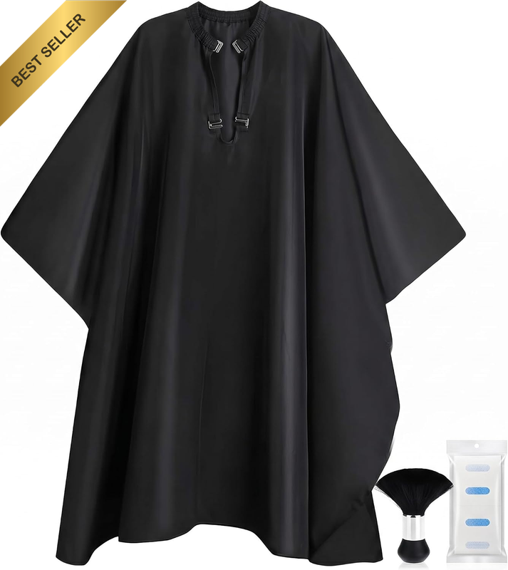 Hair Cutting Cape Set with Neck Paper & Hair Brush | 160 * 140Cm Extra Large Wat