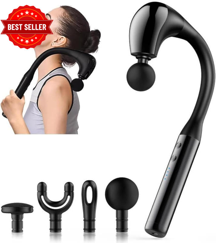 Massage Gun with Extended Handle Revolutionary U-Shaped Back Massager for Pain R