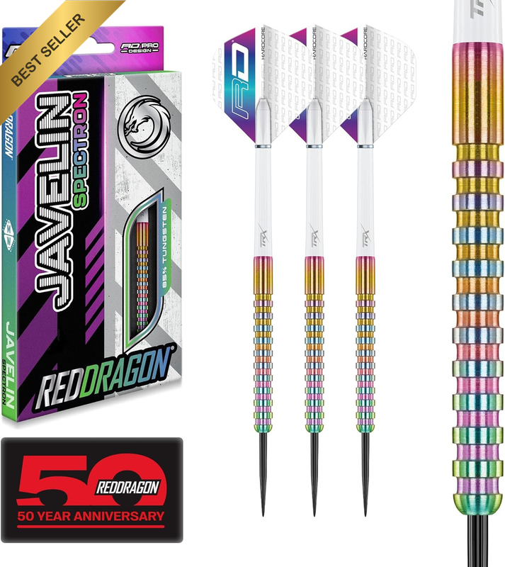 Javelin Series Premium Tungsten Steeltip Darts Set with Flights and Stems