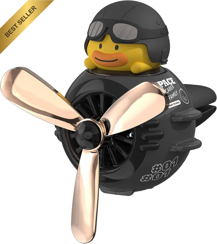 Cute Car Air Freshener Diffuser, Rotating Propeller Cartoon Air Outlet Fan, Crea