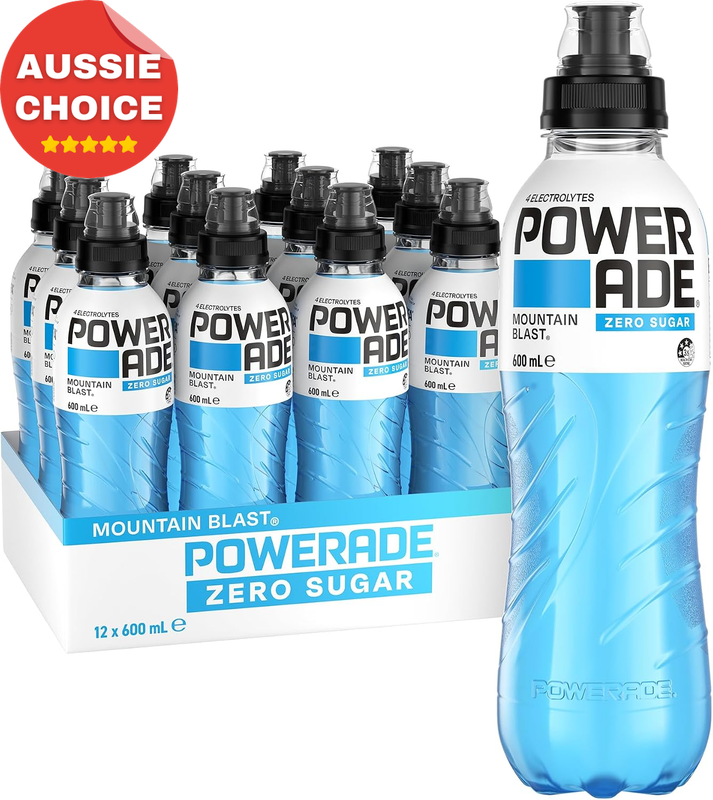 Zero Sugar Mountain Blast Sports Drink Bottles 12 Pack 600ml Sipper Cap