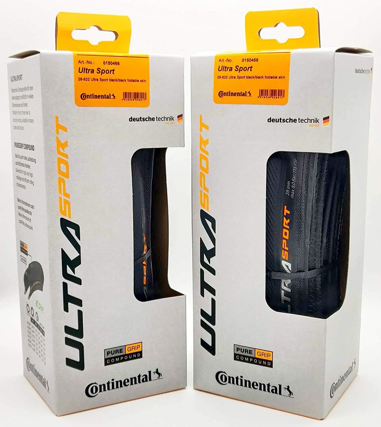 2 Pack - Continental Ultra Sport III 700 23c 25c 28c Road Bi