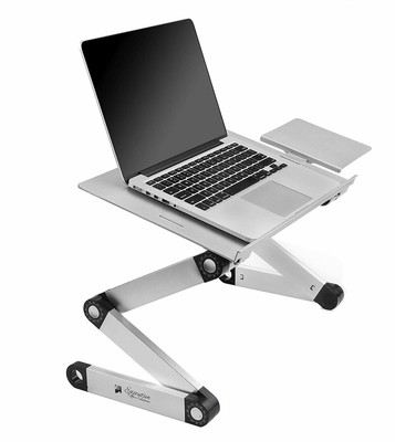 Portable Adjustable Aluminum Laptop Desk Stand Table Vented W Cpu