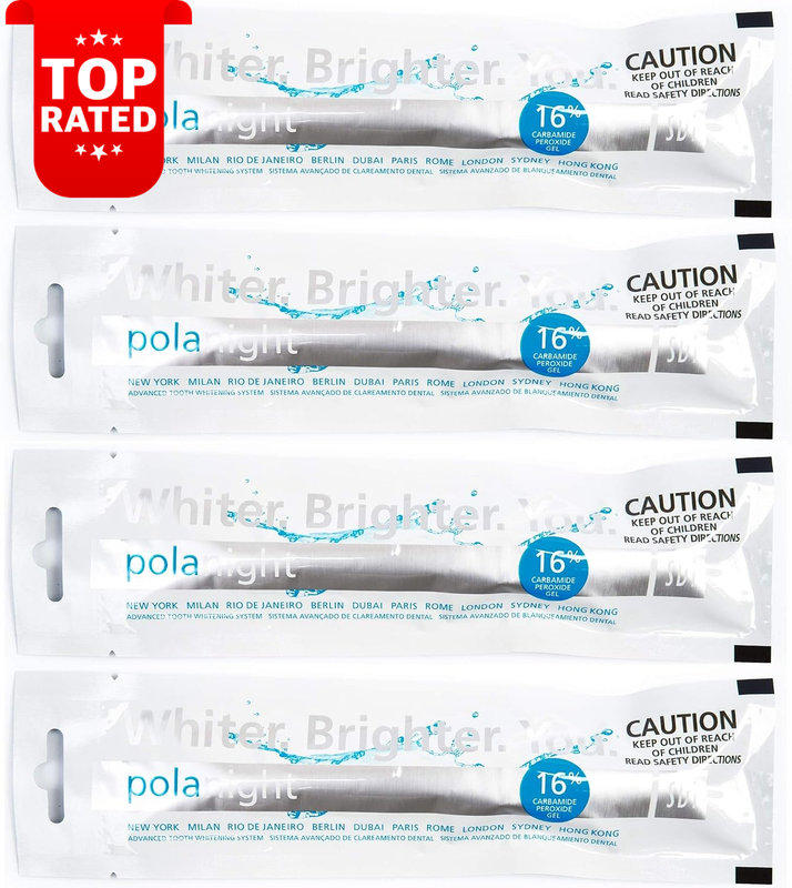 16% Carbamide Peroxide Teeth Whitening Gel 4 Syringes Shade Guide Included