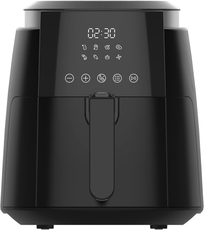 Friggitrice Ad Aria 5.5 Litri Xl 1500 Watt Timer 8 Funsioni Senza Olio Airfryer