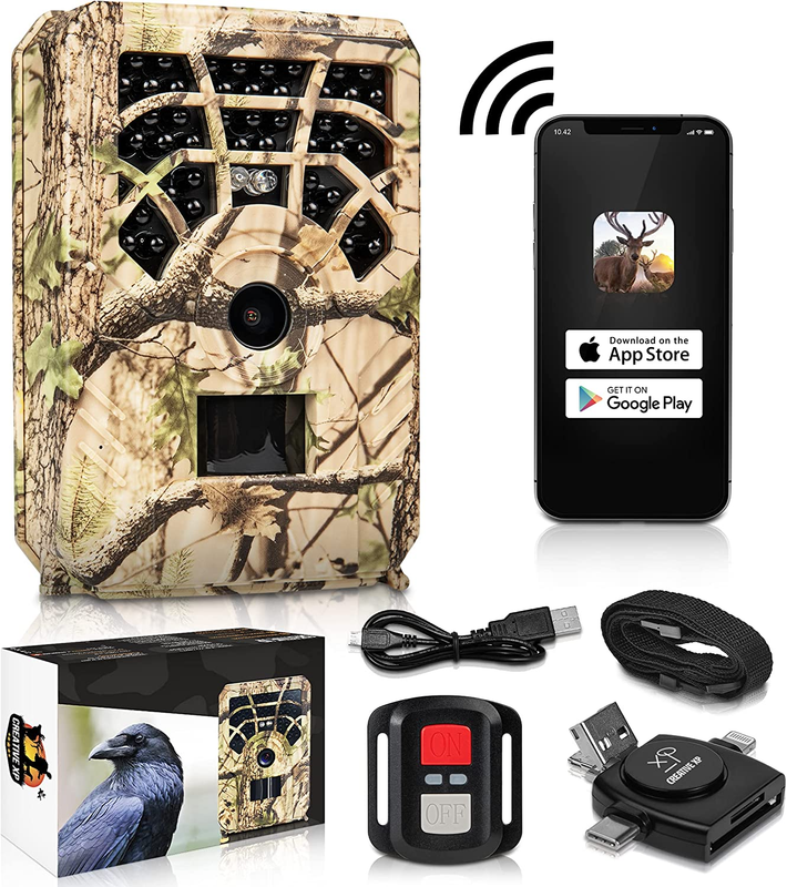 Cellular Trail Cameras Wifi 24 MP 1296P Outdoor Game Camera with Night Vision