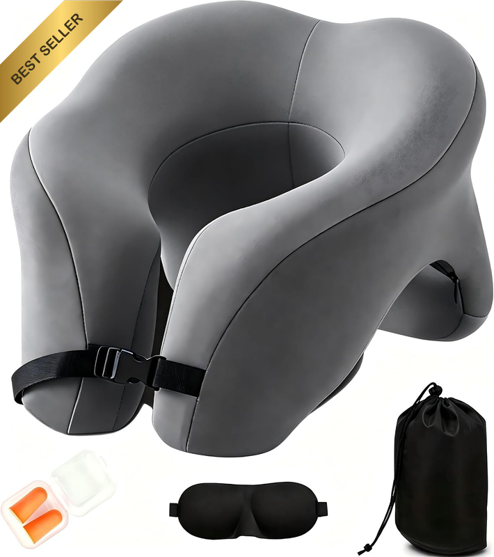 Neck Pillow, Desk Napping Pillow, Travel Head Neck Pillow, 100% Pure Memory Foam