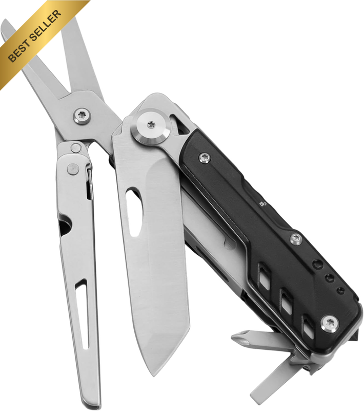 Detachable Multi-Tool Scissors & Knife – Stainless Steel Foldable Survival Gear