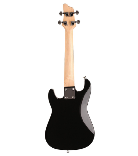 Vorson FSUK-1 S-Style Electric Ukulele with Gig Bag, Black