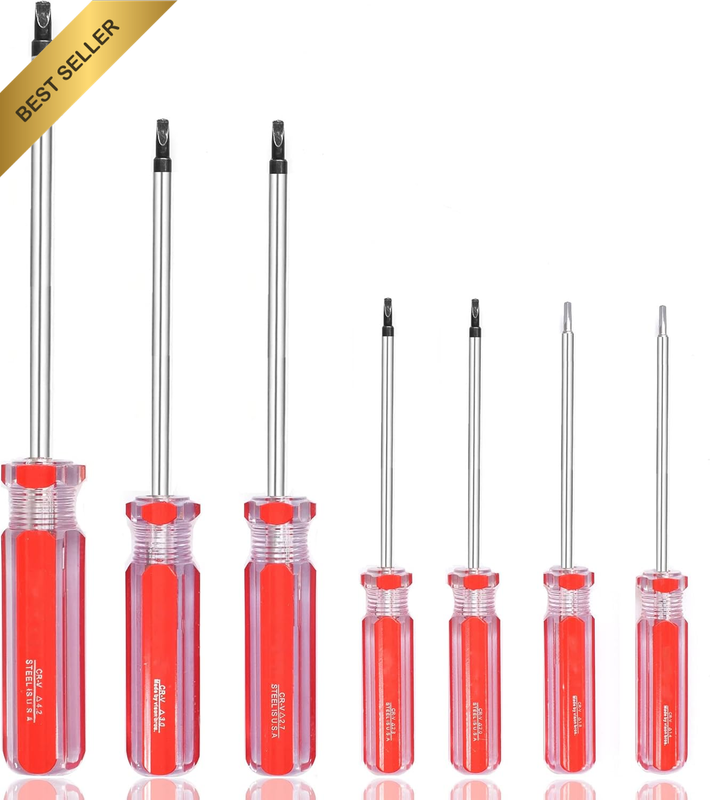 Triangle Screwdrivers Set 7 Sizes 1.4Mm 1.8Mm 2.0Mm 2.3Mm 2.7Mm 3.0Mm 4.2Mm, 7In