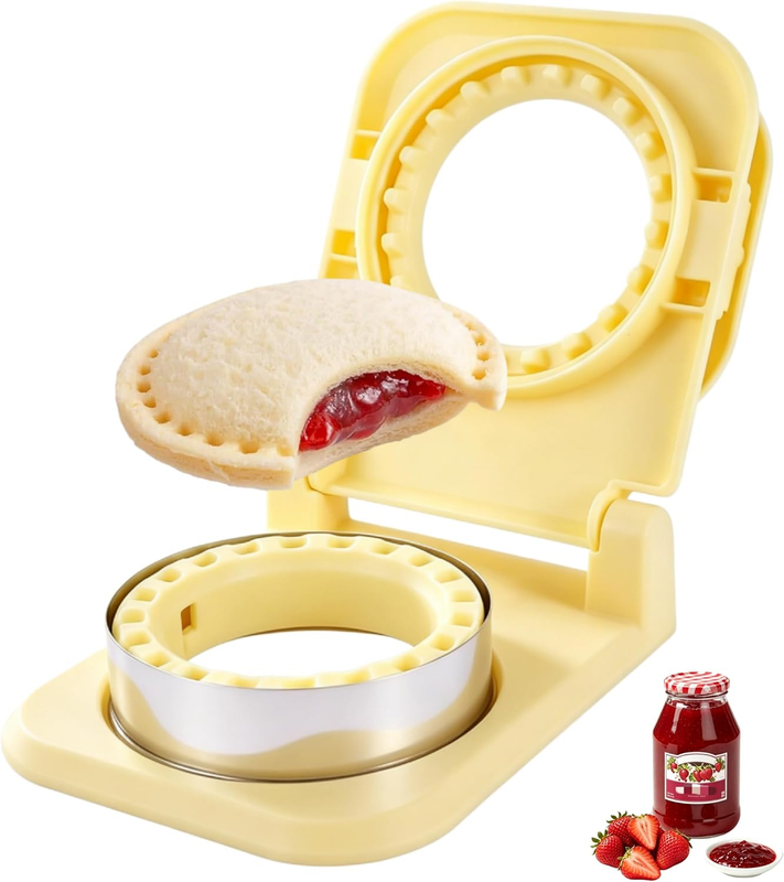 BANIC Upgraded Spring-Assisted Uncrustable Sandwich Cutter, Circle Shape