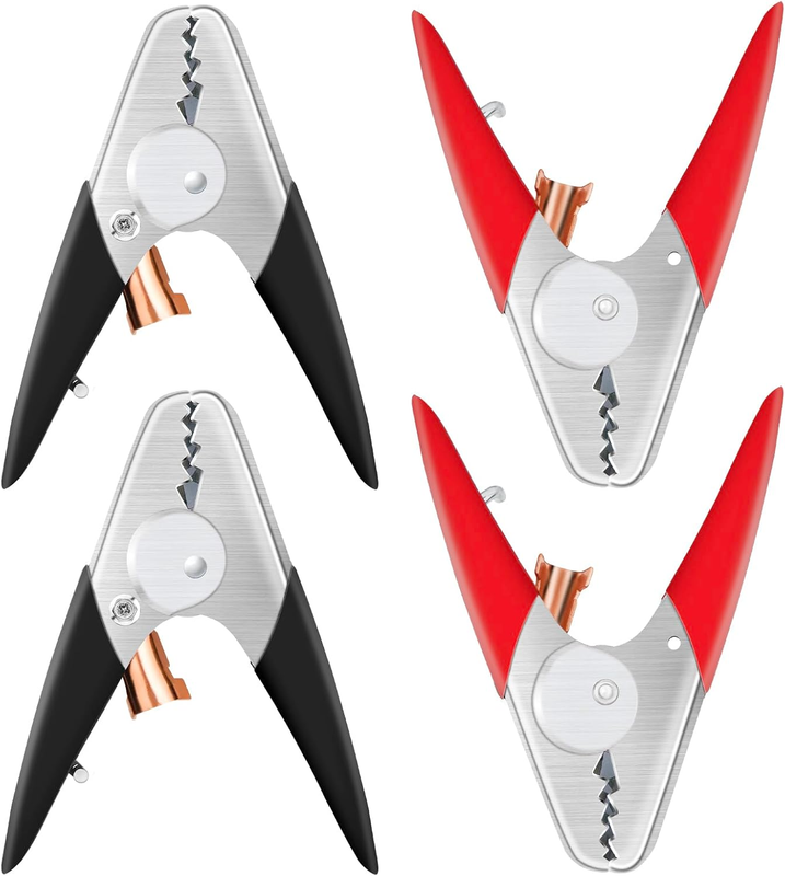 Jumper Cable Clamps Heavy Duty 4 Pcs, Battery Clamps 1100A Jumper Cable Ends 6 I
