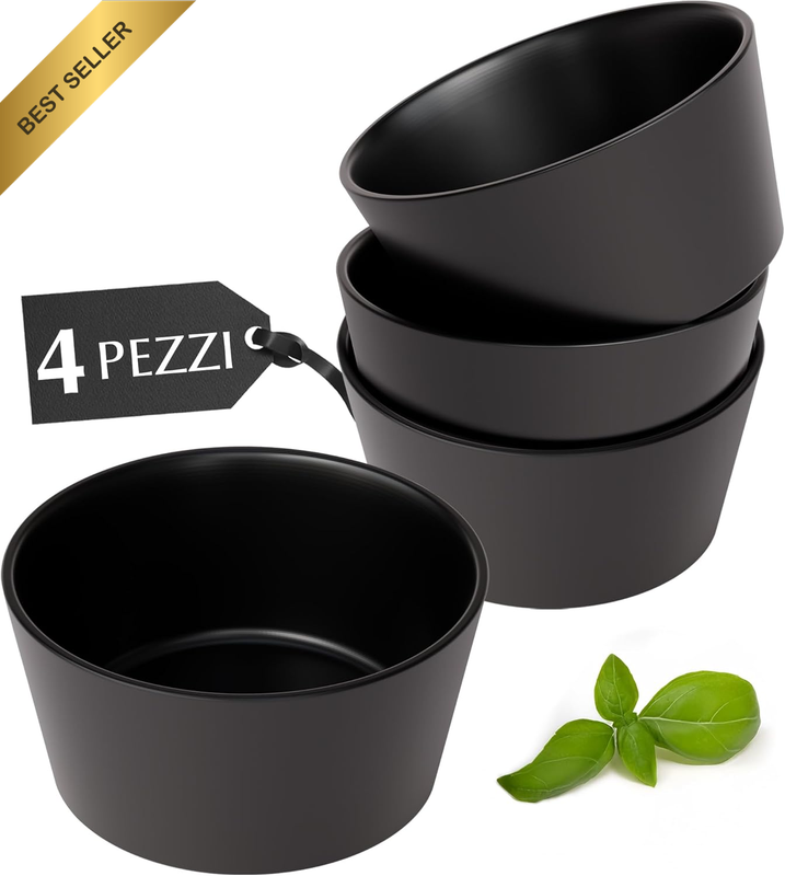– Ceramic Bowl Set / 740 Ml Bowls Set for 4 People, Cereal Bowl, Ramen Bowl, Sou
