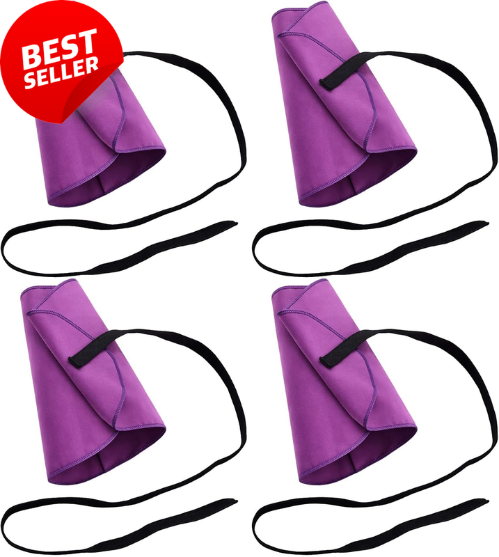 4 Pcs Clarinet Cleaning Swab Cloth Silk Cleaner Strap for Flute Sax Purple