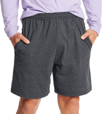 Hanes men's cotton best sale shorts