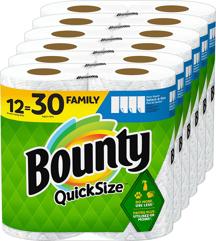 Bounty Select-A-Size Paper Towels, White (12 rolls) - 2-Ply - Fast Shipping USA