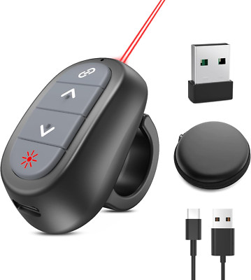 LETEAPII Powerpoint Clicker with Laser Pointer: Wireless Presentation Remote 