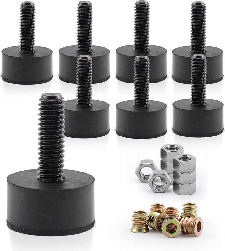 Furniture Levelers 8 Pack for Adjustable Rubber Feet Floor Wobble Vibration